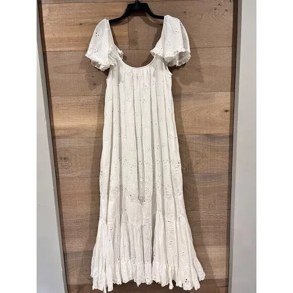 byTiMo Broderie Anglaise Midi white Dress Size S - Picture 9 of 11